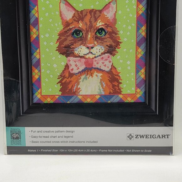 Zweigart Artiste Classy Cat Retro Vibe Counted Cross Stitch Kit 1389014 NIP 2015 - Picture 3 of 6